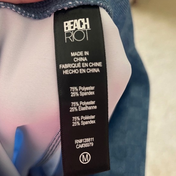 Beach Riot NWT Elena Legging Denim Daze Blue White Trim Athletic Pants- Size‎ M - Picture 5 of 8